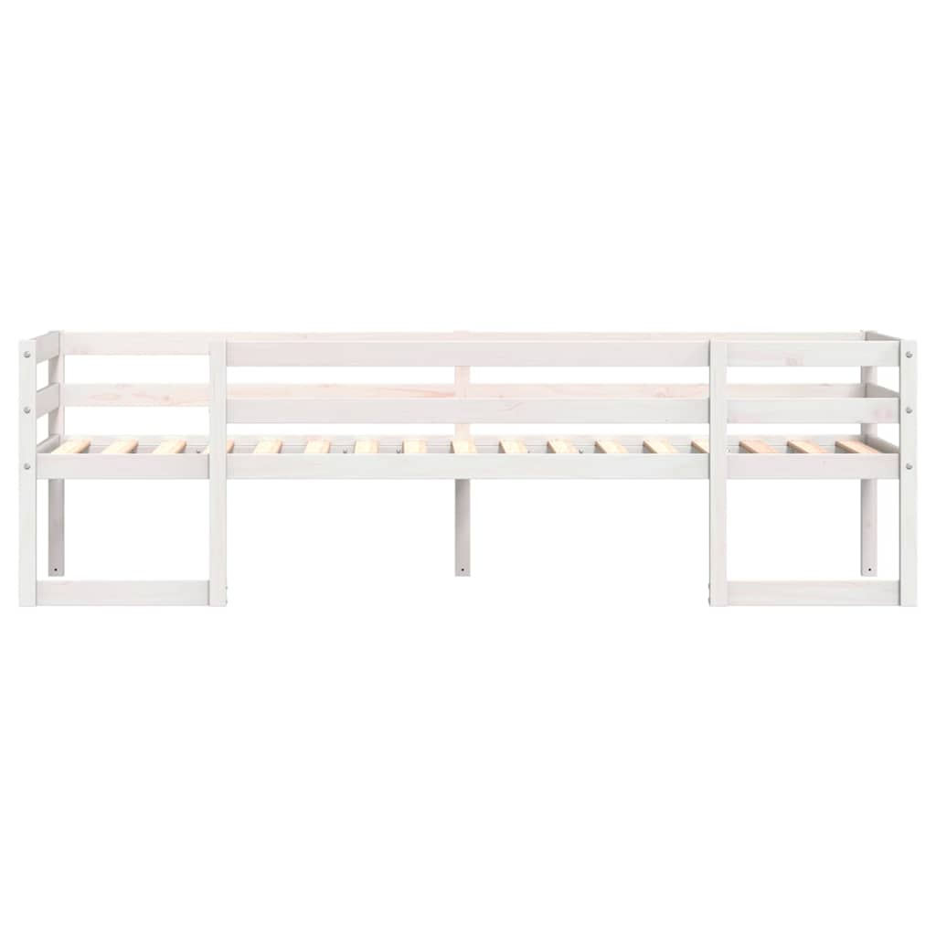 vidaXL Kids' Bed Frame without Mattress White 75x190 cm Small Single Solid Wood Pine