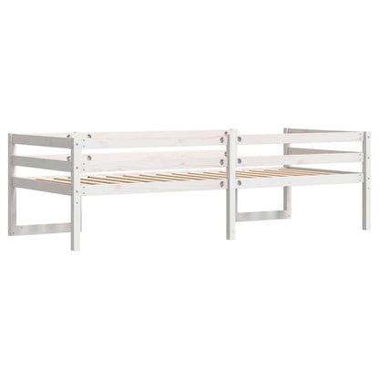 vidaXL Kids' Bed Frame without Mattress White 75x190 cm Small Single Solid Wood Pine