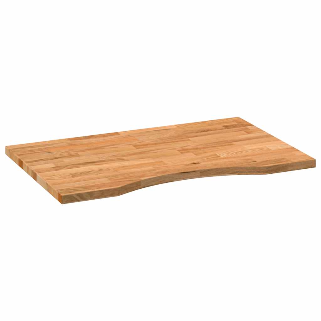 vidaXL Desk Top Light Brown 80x50x2.5 cm Solid Wood Oak Rectangular