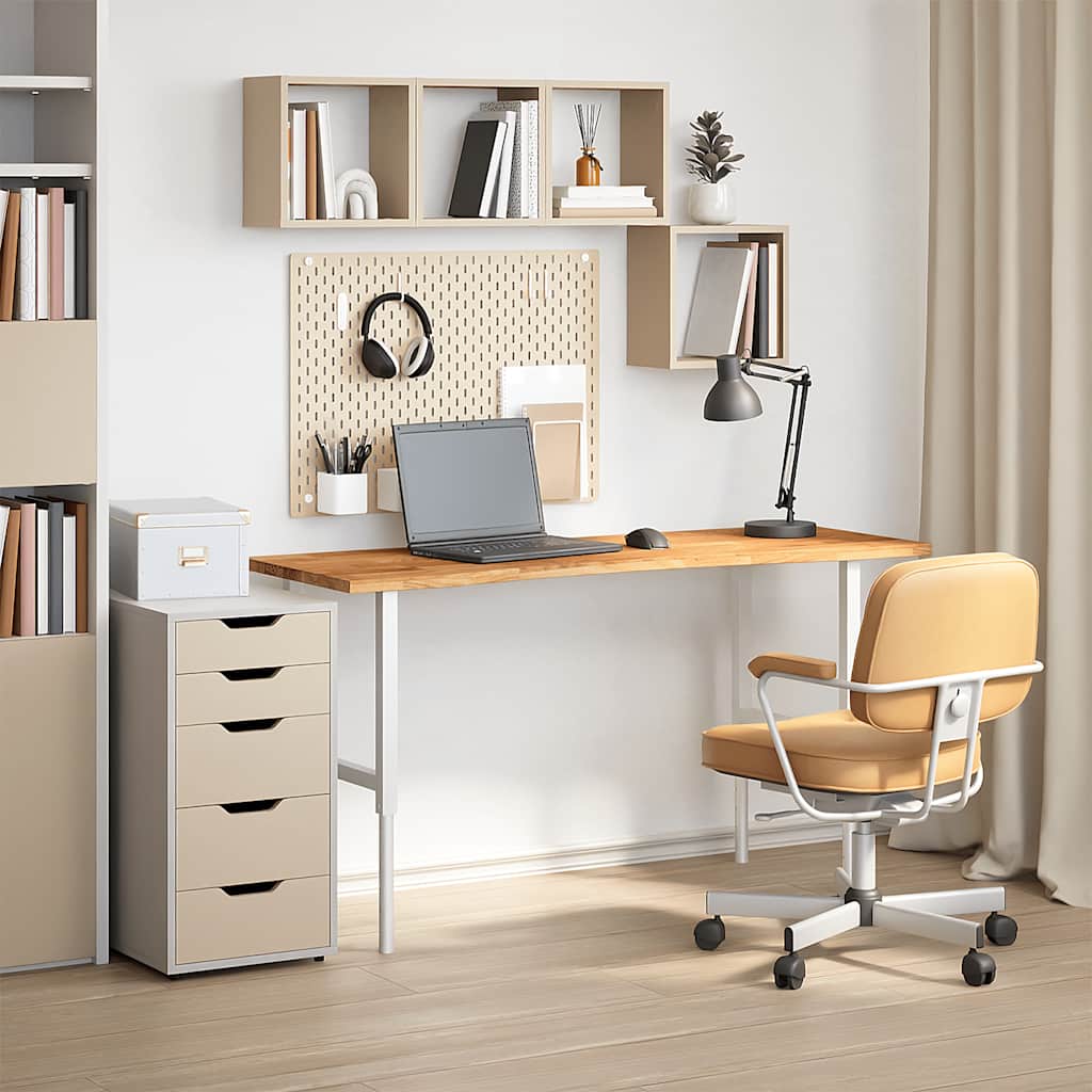 vidaXL Desk Top Light Brown 140x50x2.5 cm Solid Wood Oak Rectangular