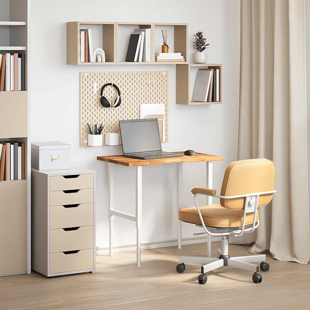 vidaXL Desk Top Light Brown 80x60x2.5 cm Solid Wood Oak Rectangular
