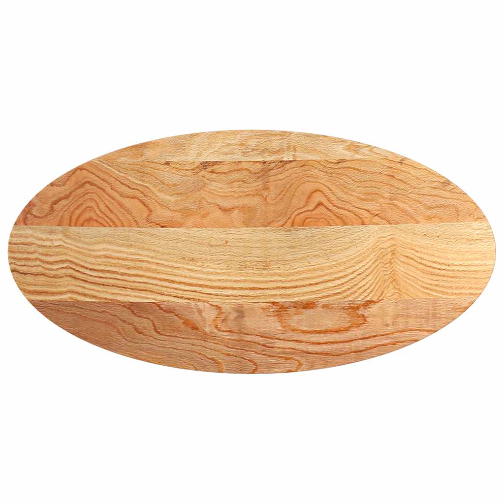 vidaXL Table Top Light Brown 120x60x2 cm Solid Wood Oak Oval