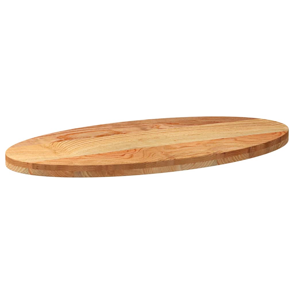 vidaXL Table Top Light Brown 100x50x4 cm Solid Wood Oak Oval