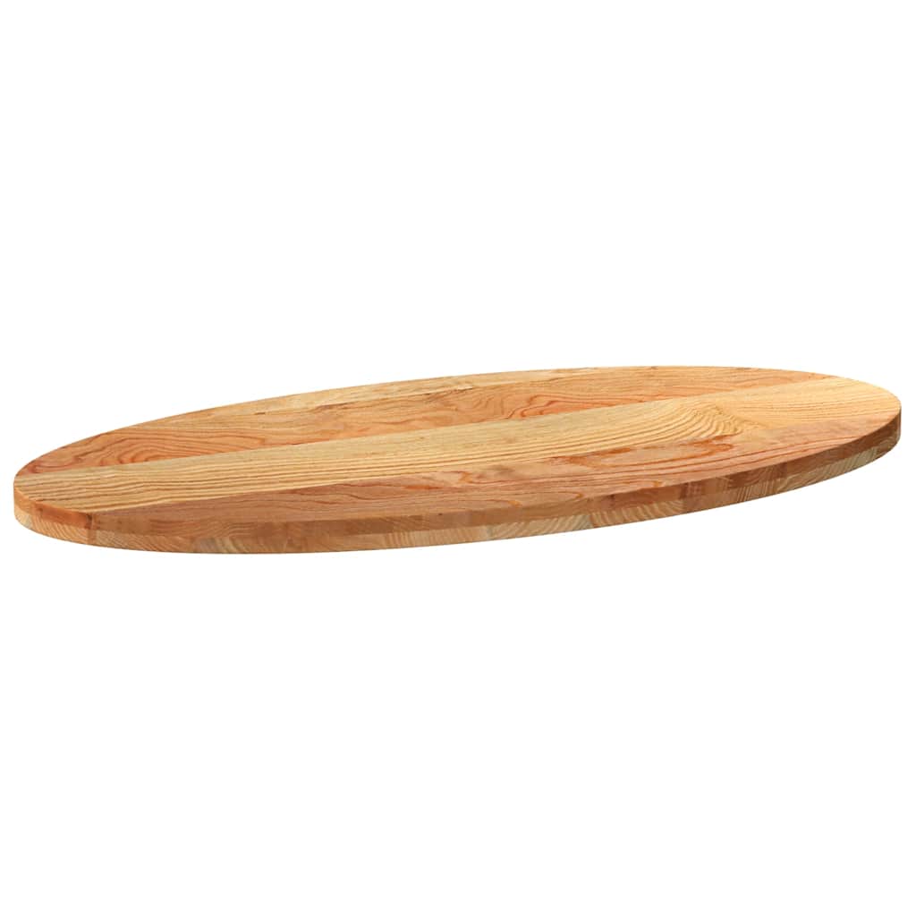 vidaXL Table Top Light Brown 120x60x4 cm Solid Wood Oak Oval