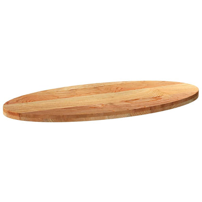 vidaXL Table Top Light Brown 120x60x4 cm Solid Wood Oak Oval