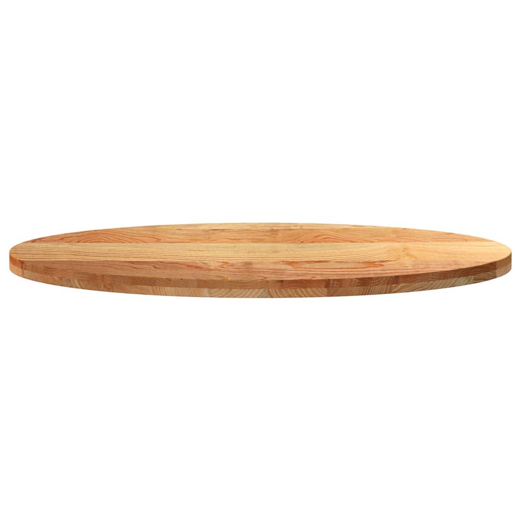 vidaXL Table Top Light Brown 120x60x4 cm Solid Wood Oak Oval