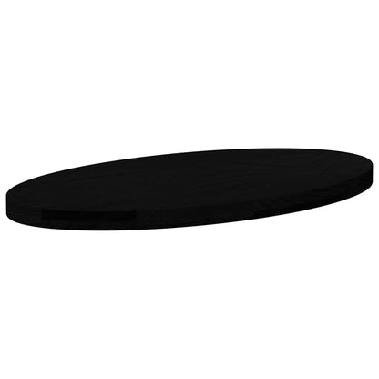 vidaXL Table Top Dark Brown 80x40x4 cm Solid Wood Oak Oval