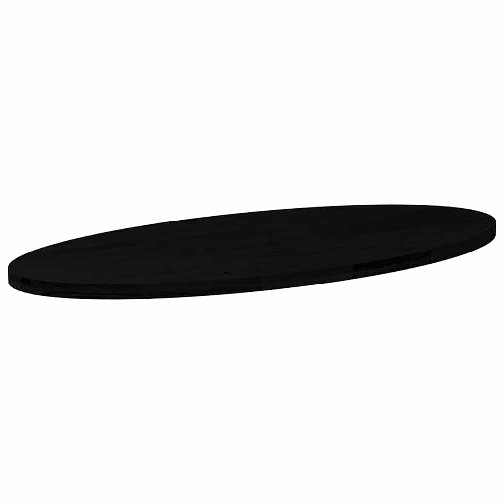 vidaXL Table Top Dark Brown 140x60x4 cm Solid Wood Oak Oval