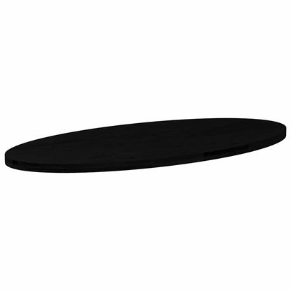 vidaXL Table Top Dark Brown 140x60x4 cm Solid Wood Oak Oval