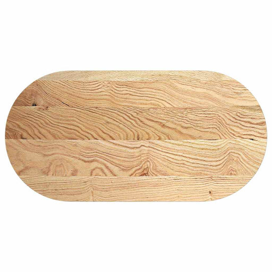 vidaXL Table Top 120x60x4 cm Solid Wood Oak Oval