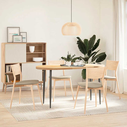 vidaXL Table Top 140x60x4 cm Solid Wood Oak Oval