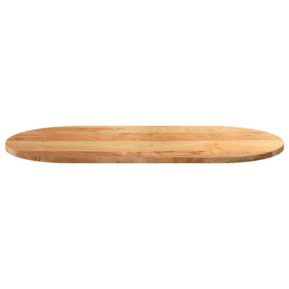 vidaXL Table Top Light Brown 100x50x2 cm Solid Wood Oak Oval