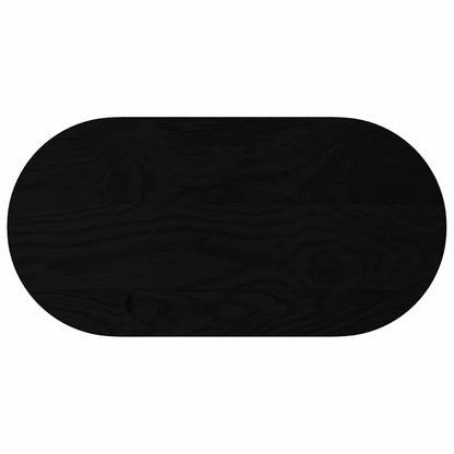 vidaXL Table Top Dark Brown 80x40x2 cm Solid Wood Oak Oval