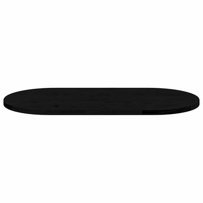 vidaXL Table Top Dark Brown 80x40x2 cm Solid Wood Oak Oval