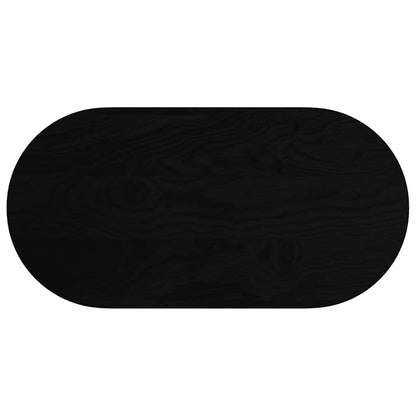 vidaXL Table Top Dark Brown 100x50x2 cm Solid Wood Oak Oval