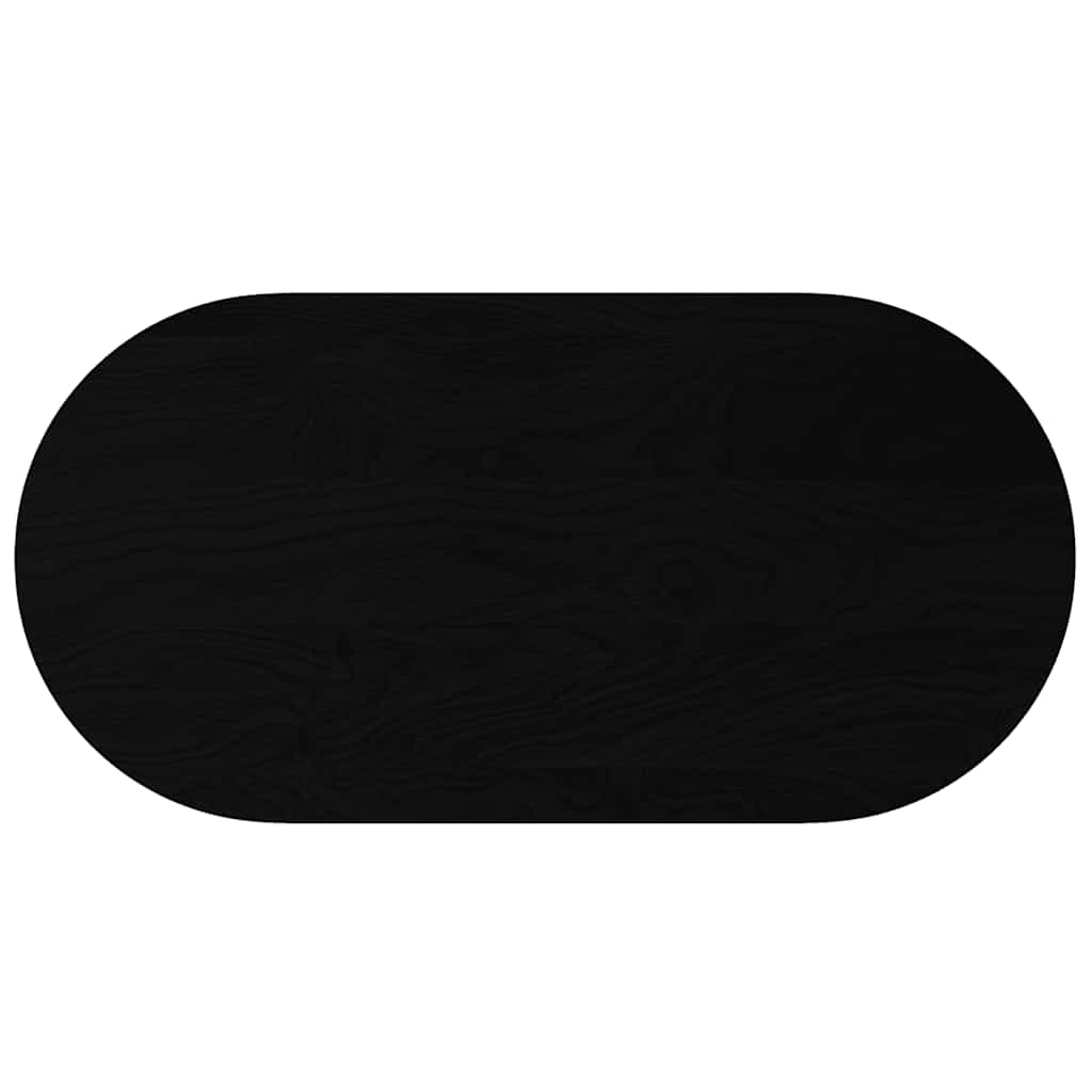 vidaXL Table Top Dark Brown 120x60x2 cm Solid Wood Oak Oval
