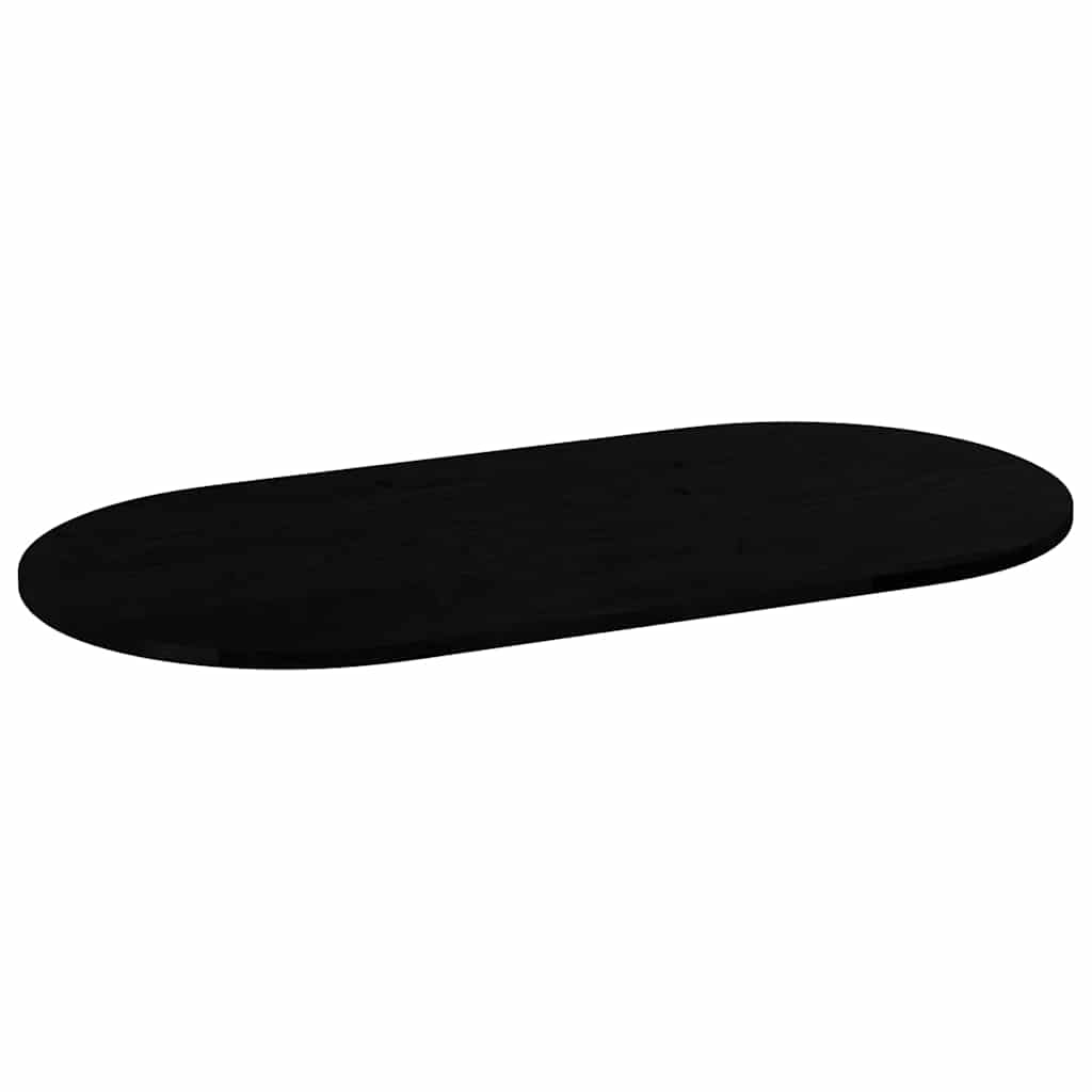 vidaXL Table Top Dark Brown 120x60x2 cm Solid Wood Oak Oval