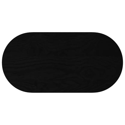 vidaXL Table Top Dark Brown 80x40x4 cm Solid Wood Oak Oval