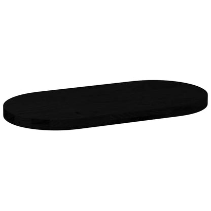 vidaXL Table Top Dark Brown 80x40x4 cm Solid Wood Oak Oval