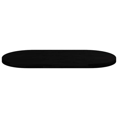 vidaXL Table Top Dark Brown 120x60x4 cm Solid Wood Oak Oval
