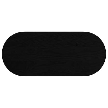 vidaXL Table Top Dark Brown 140x60x4 cm Solid Wood Oak Oval