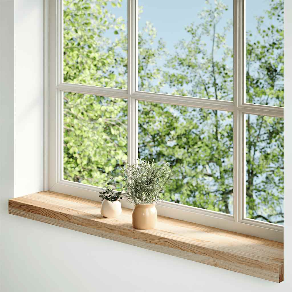 vidaXL Window Sills 2 pcs Untreated 70x15x2 cm Solid Wood Oak