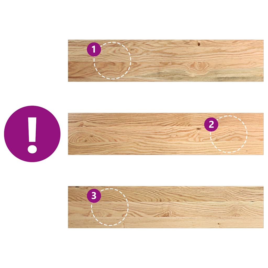 vidaXL Window Sills 2 pcs Untreated 70x15x2 cm Solid Wood Oak
