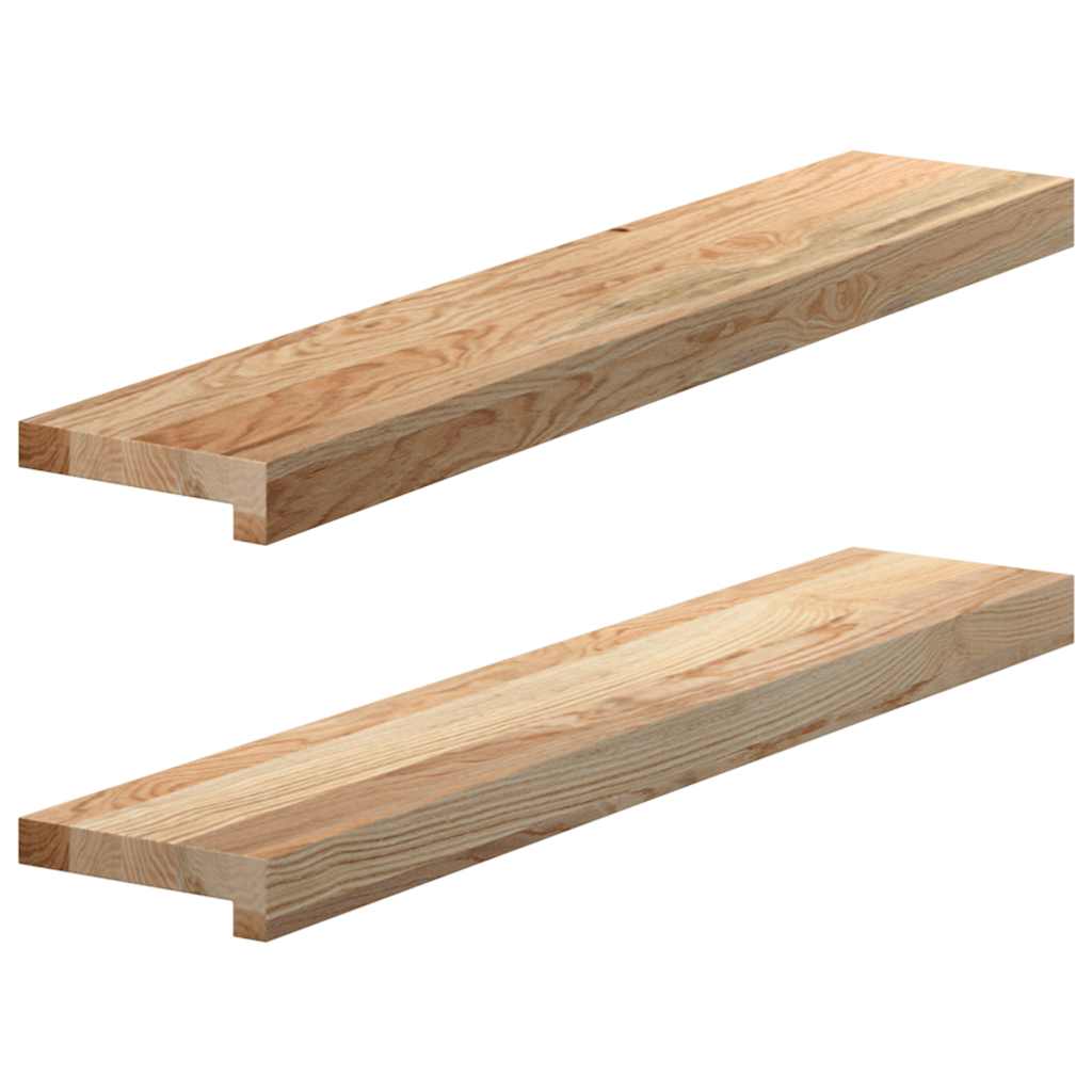 vidaXL Window Sills 2 pcs Untreated 80x15x2 cm Solid Wood Oak