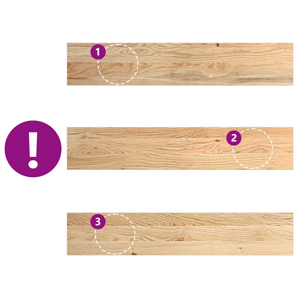 vidaXL Window Sills 2 pcs Untreated 80x15x2 cm Solid Wood Oak
