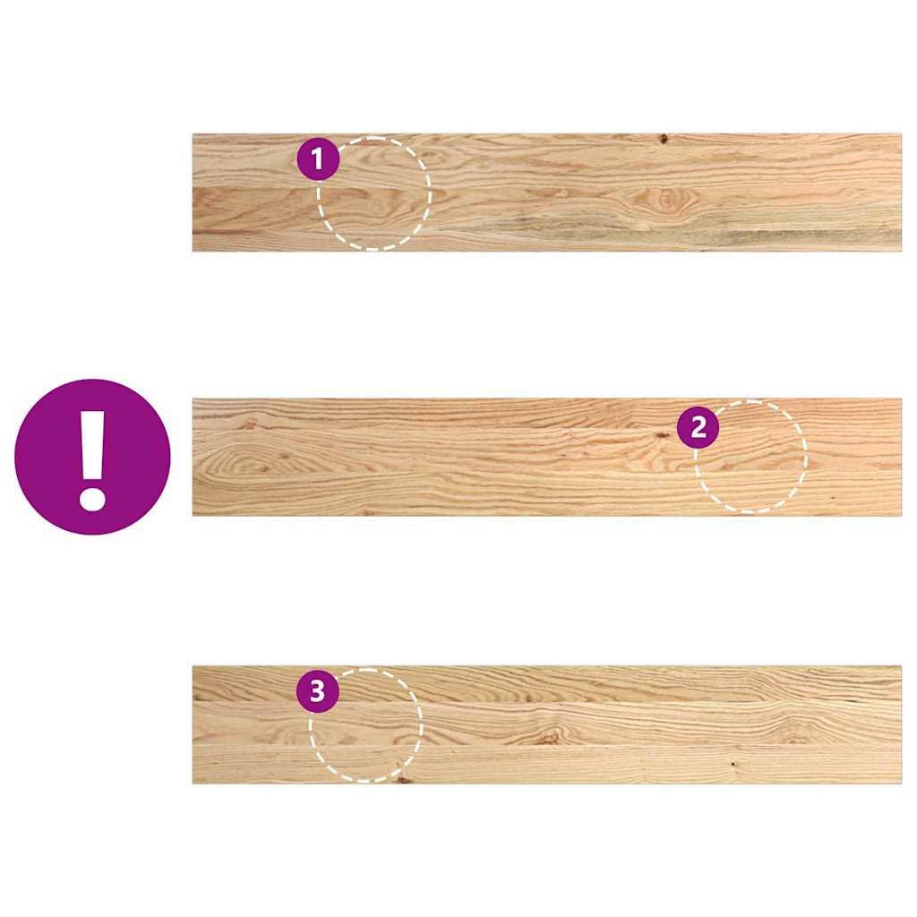vidaXL Window Sills 2 pcs Untreated 90x15x2 cm Solid Wood Oak
