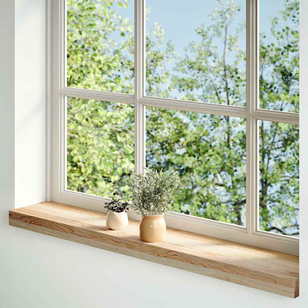 vidaXL Window Sills 2 pcs Untreated 100x15x2 cm Solid Wood Oak