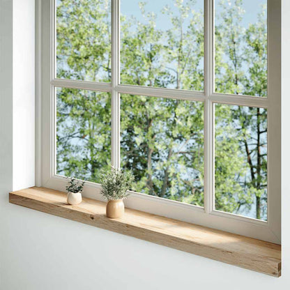 vidaXL Window Sills 2 pcs Untreated 110x15x2 cm Solid Wood Oak