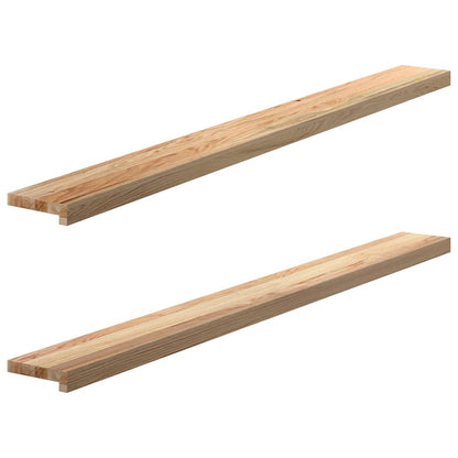 vidaXL Window Sills 2 pcs Untreated 160x15x2 cm Solid Wood Oak