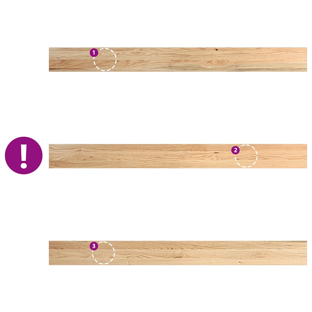 vidaXL Window Sills 2 pcs Untreated 160x15x2 cm Solid Wood Oak