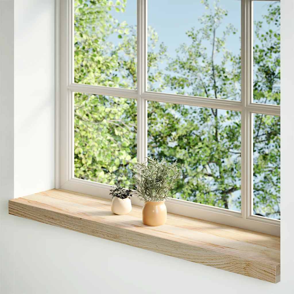 vidaXL Window Sills 2 pcs Untreated 80x20x2 cm Solid Wood Oak