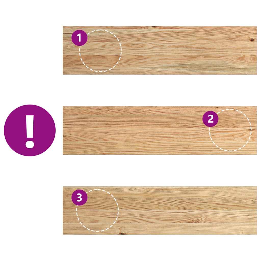vidaXL Window Sills 2 pcs Untreated 80x20x2 cm Solid Wood Oak