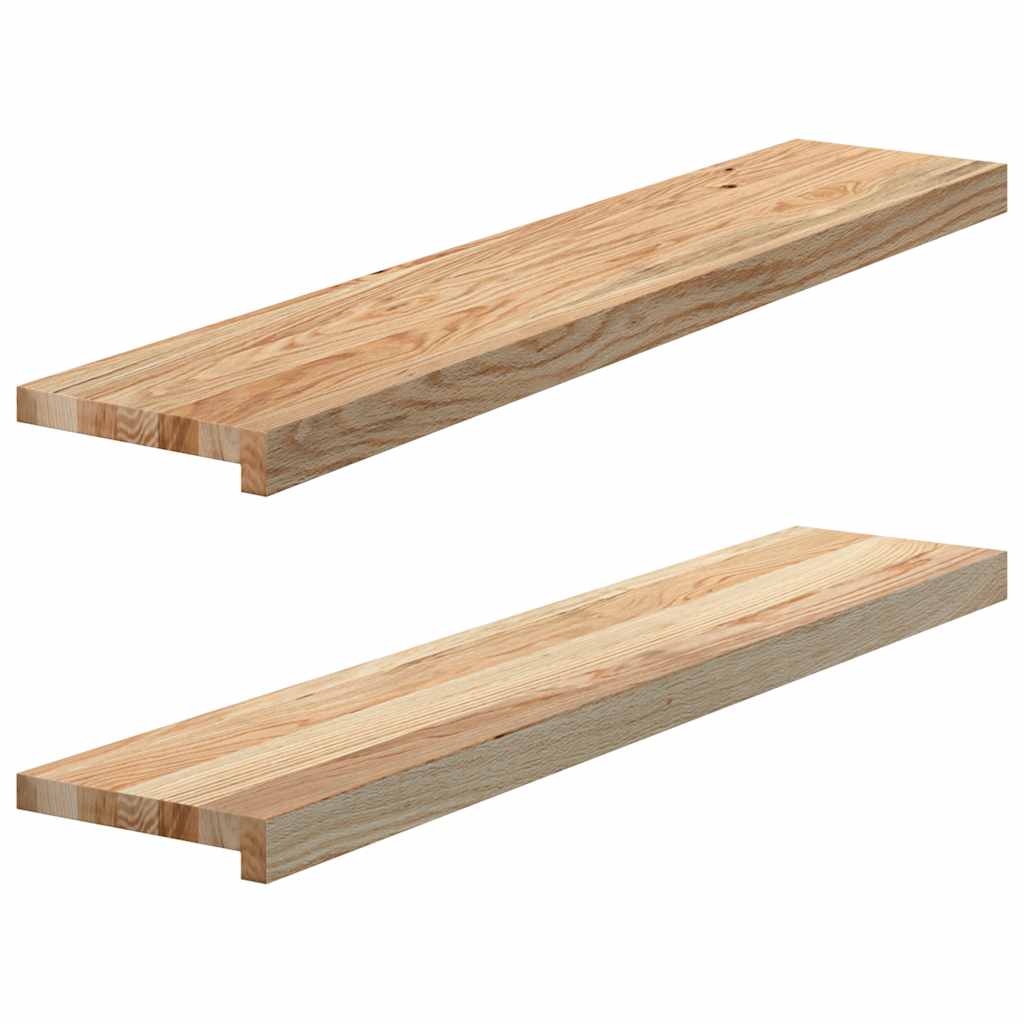 vidaXL Window Sills 2 pcs Untreated 100x20x2 cm Solid Wood Oak