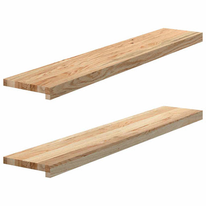 vidaXL Window Sills 2 pcs Untreated 110x20x2 cm Solid Wood Oak