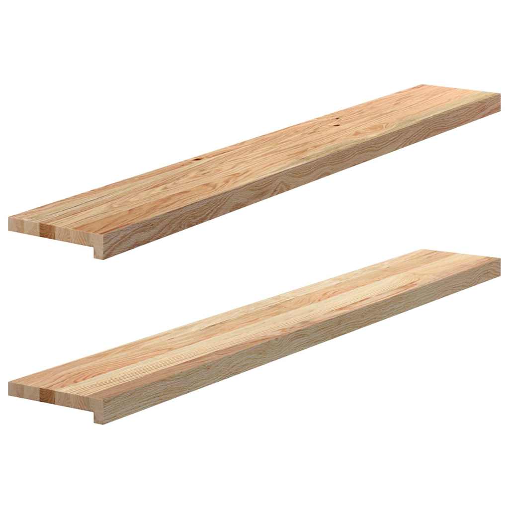 vidaXL Window Sills 2 pcs Untreated 140x20x2 cm Solid Wood Oak