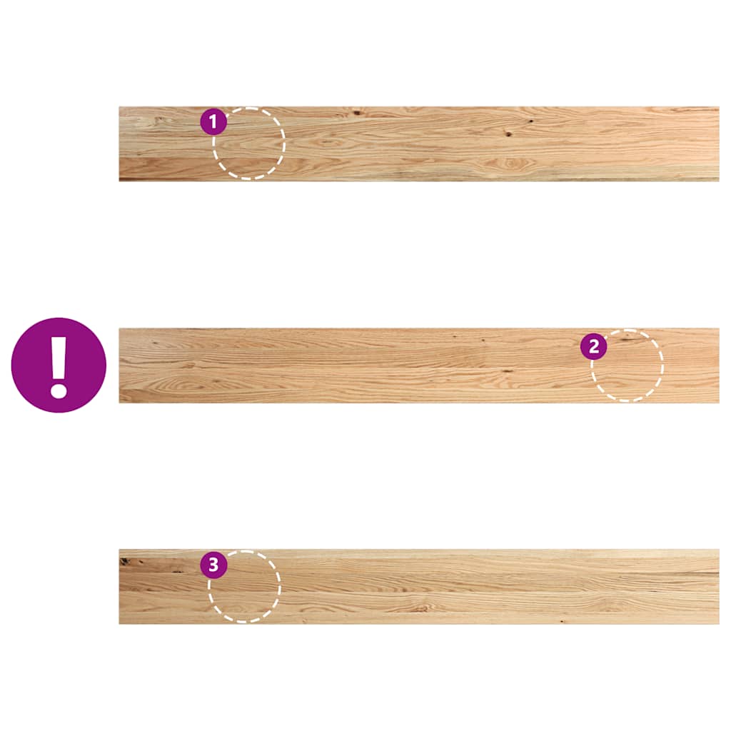 vidaXL Window Sills 2 pcs Untreated 160x20x2 cm Solid Wood Oak