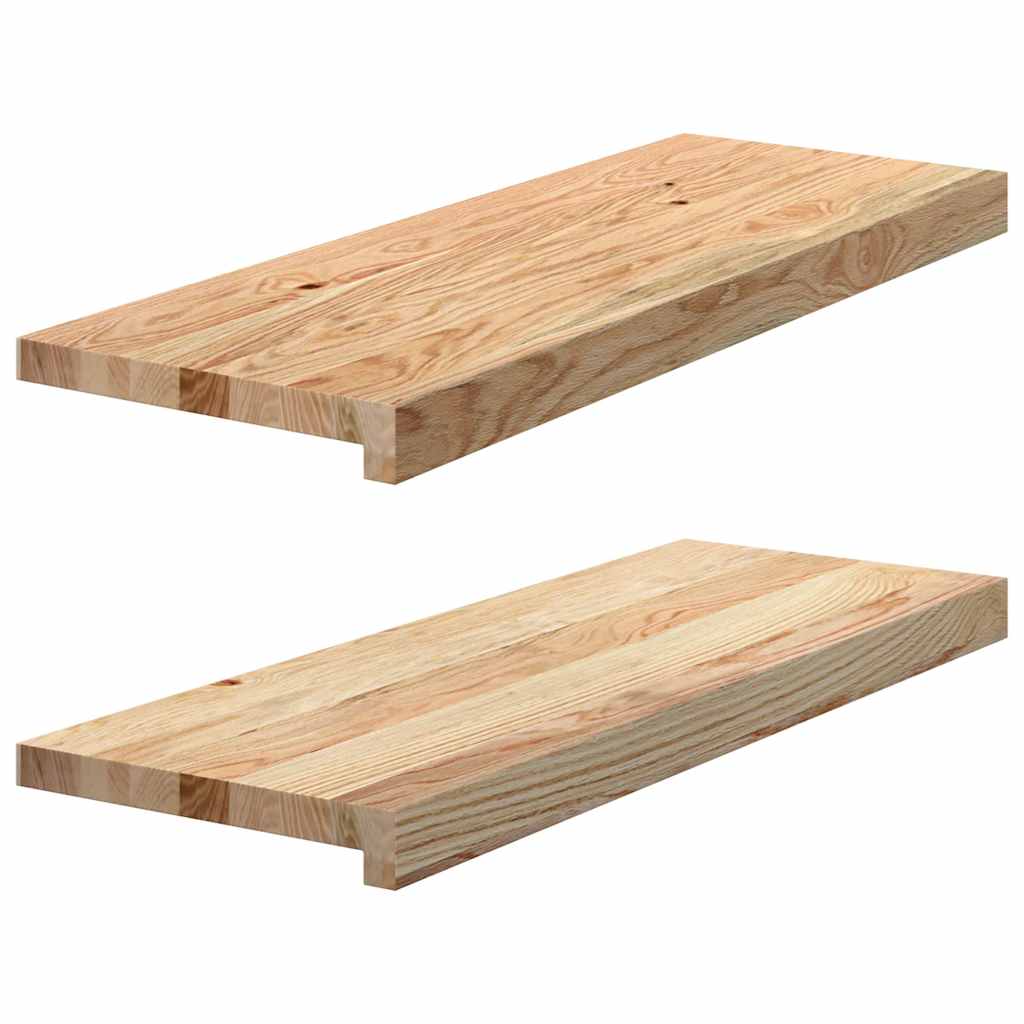 vidaXL Window Sills 2 pcs Untreated 70x25x2 cm Solid Wood Oak