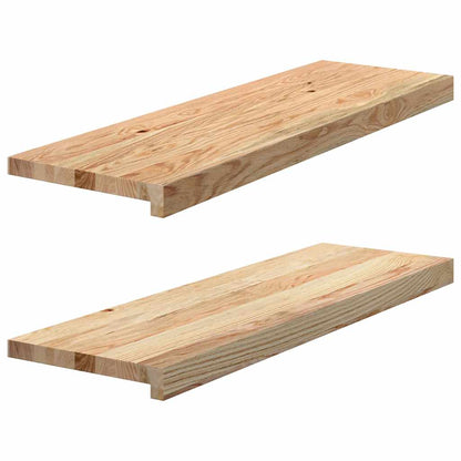 vidaXL Window Sills 2 pcs Untreated 80x25x2 cm Solid Wood Oak