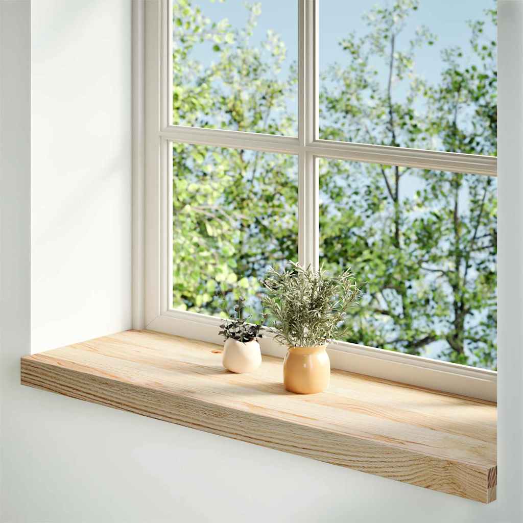 vidaXL Window Sills 2 pcs Untreated 80x25x2 cm Solid Wood Oak