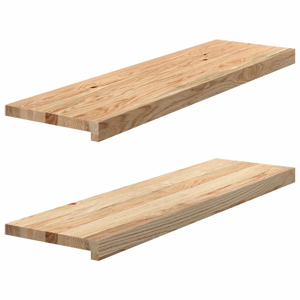 vidaXL Window Sills 2 pcs Untreated 90x25x2 cm Solid Wood Oak