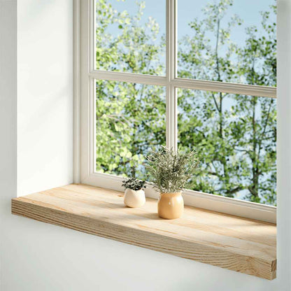 vidaXL Window Sills 2 pcs Untreated 90x25x2 cm Solid Wood Oak