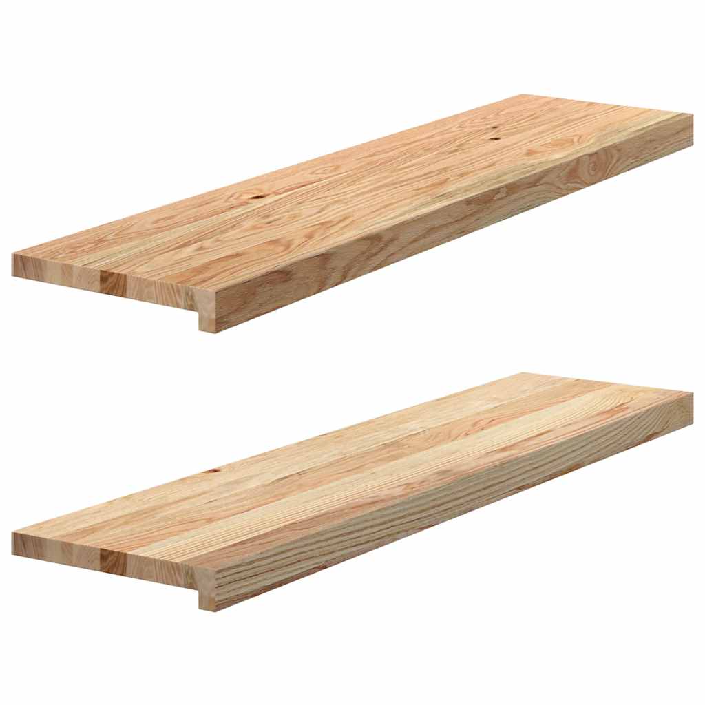 vidaXL Window Sills 2 pcs Untreated 100x25x2 cm Solid Wood Oak