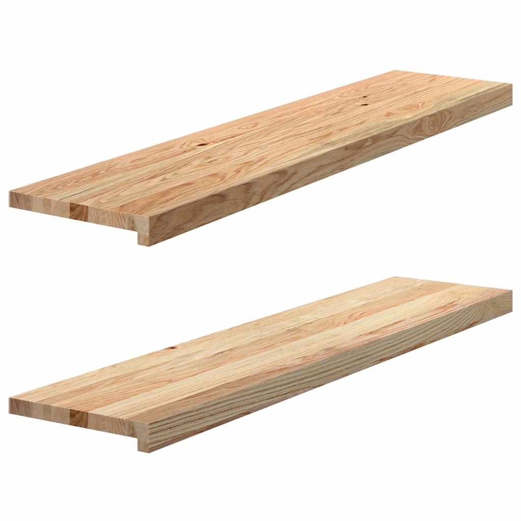 vidaXL Window Sills 2 pcs Untreated 110x25x2 cm Solid Wood Oak
