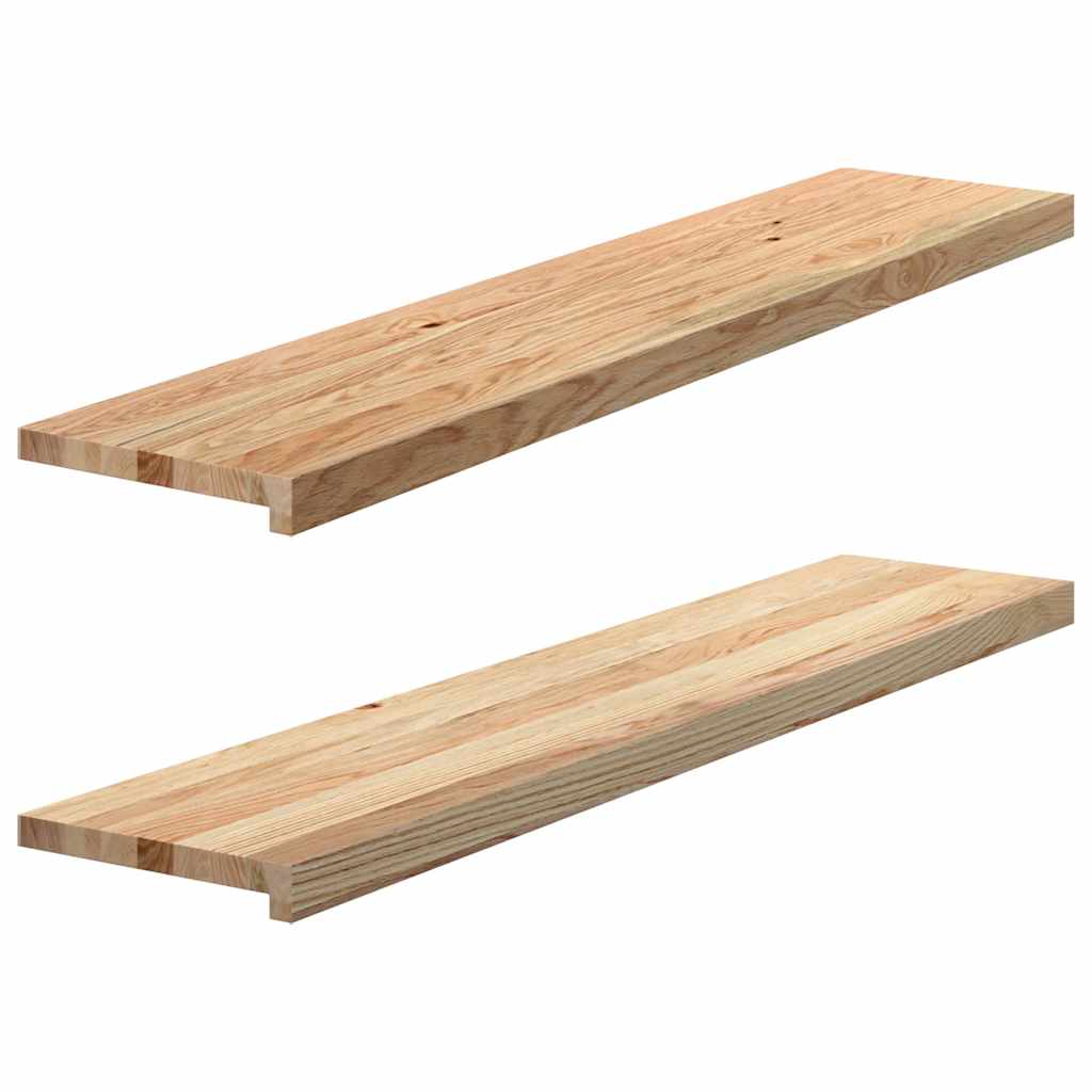 vidaXL Window Sills 2 pcs Untreated 120x25x2 cm Solid Wood Oak
