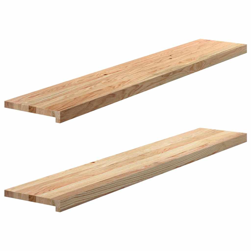 vidaXL Window Sills 2 pcs Untreated 140x25x2 cm Solid Wood Oak