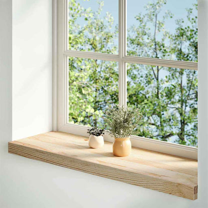 vidaXL Window Sills 2 pcs Untreated 90x30x2 cm Solid Wood Oak